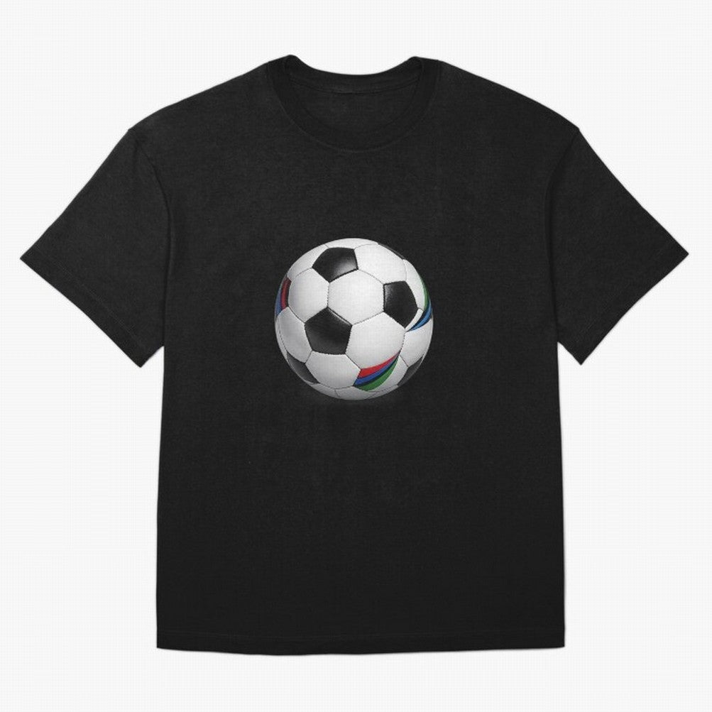 Kick Power Football Design | Classic Soccer Ball Sports Artwork Oversized T-Shirt Show Your Tournament Heart for FIFA World Cup 2026 Group Stage Spirit, with England and Germany, Messi and Cristiano Ronaldo, Classic Soccer Heritage, Championship