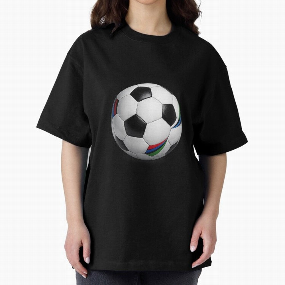 Kick Power Football Design | Classic Soccer Ball Sports Artwork Oversized T-Shirt Show Your Tournament Heart for FIFA World Cup 2026 Group Stage Spirit, with England and Germany, Messi and Cristiano Ronaldo, Classic Soccer Heritage, Championship