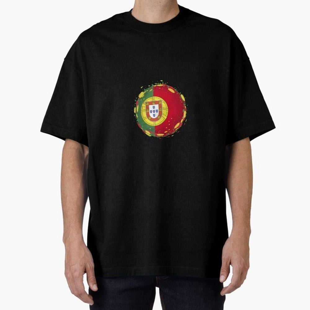 Portugal Oversized T-Shirt Feel the Trophy Chase of Match Day Hype around FIFA World Cup 2026 Group Stage, Messi, Neymar and Mbappe, Spain, Championship Spirit, Famous Goals, Roaring Crowds and International Football Unity; Ideal for Fans Who