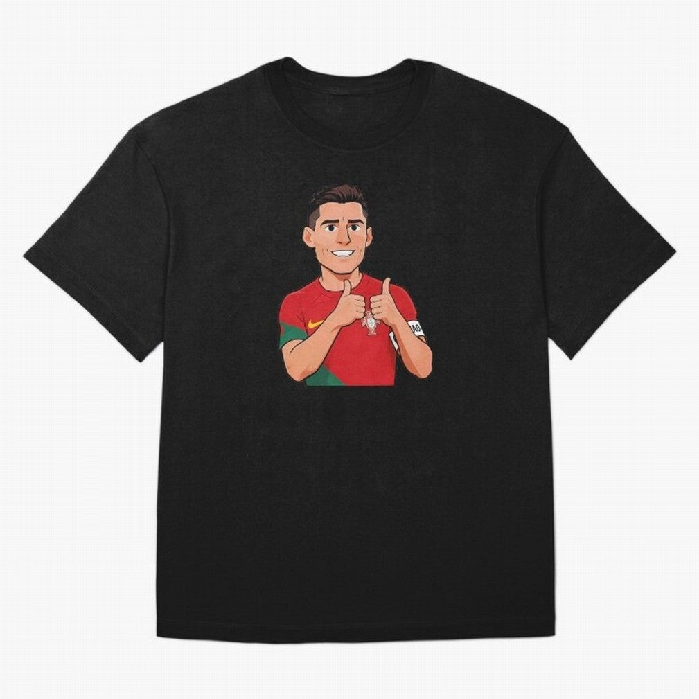 World CUP Cristiano Oversized T-Shirt Celebrate Fan Culture around FIFA World Cup 2026 Group Stage for Fans of Haaland and Mbappe and Netherlands, Bringing Vintage Soccer Flavor, Modern Football Stars, National Flags and Final Night Emotion;