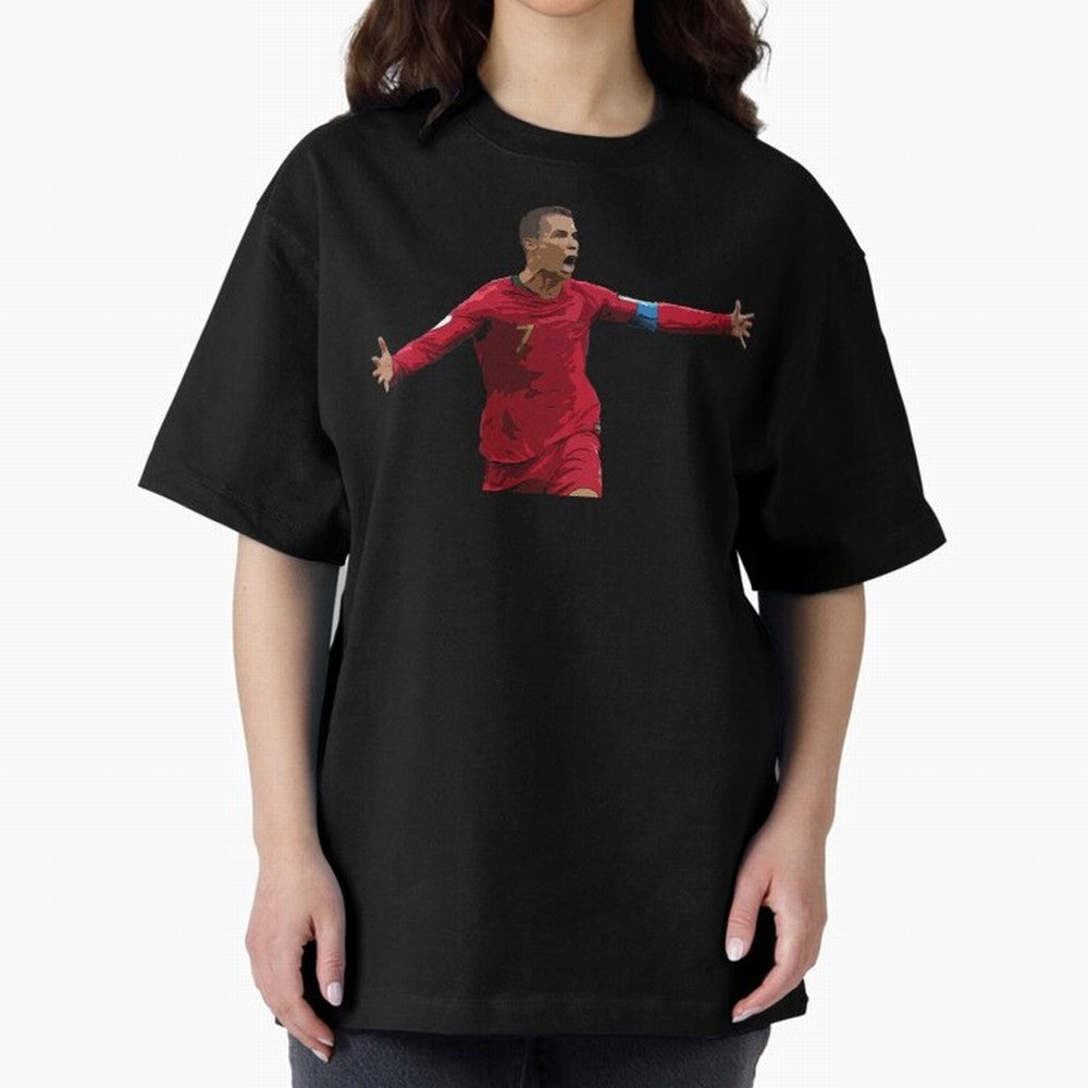 Cristiano Ronaldo Oversized T-Shirt Honor Champions and Dreams in FIFA World Cup 2026 Group Stage for Fans of CR7 and Messi and Argentina and Brazil, Bringing Classic Soccer Heritage, Championship Pressure, Fan Loyalty and International Pride; Made