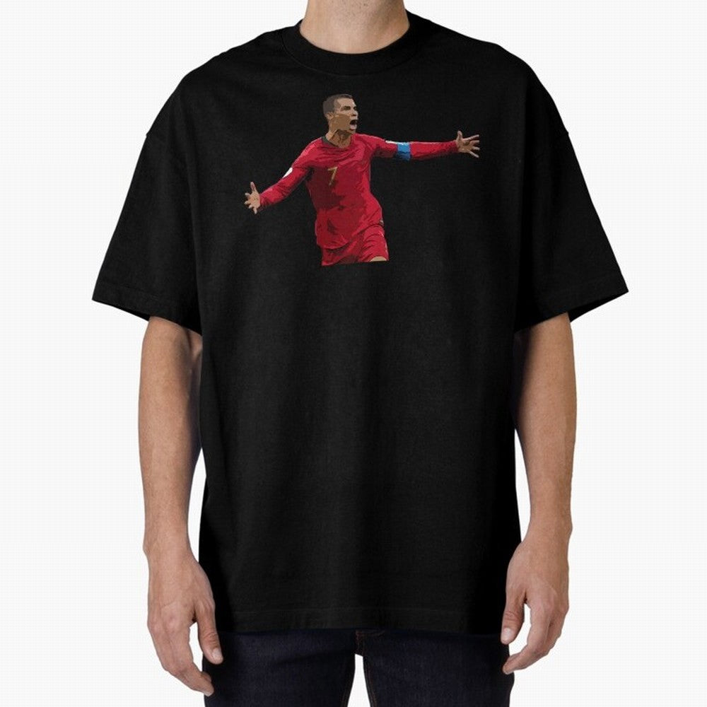Cristiano Ronaldo Oversized T-Shirt Honor Champions and Dreams in FIFA World Cup 2026 Group Stage for Fans of CR7 and Messi and Argentina and Brazil, Bringing Classic Soccer Heritage, Championship Pressure, Fan Loyalty and International Pride; Made