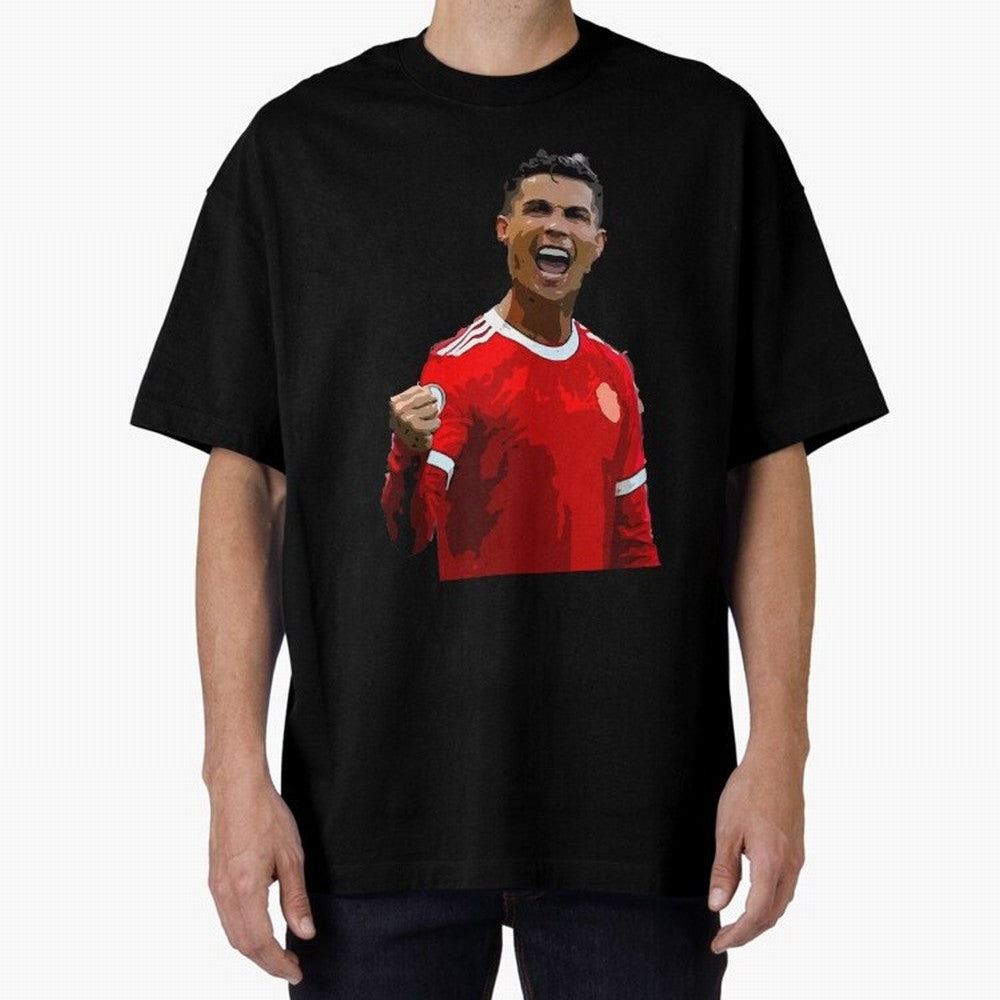 Cristiano Ronaldo Oversized T-Shirt Relive FIFA World Cup 2026 Centered on CR7 and Messi, Spain Energy, Vintage Soccer Flavor, Modern Football Stars, National Flags and Final Night Emotion; Built for Supporters Chasing Trophy Dreams, Final Match