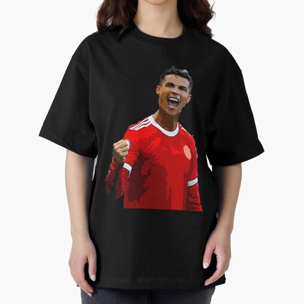 Cristiano Ronaldo Oversized T-Shirt Relive FIFA World Cup 2026 Centered on CR7 and Messi, Spain Energy, Vintage Soccer Flavor, Modern Football Stars, National Flags and Final Night Emotion; Built for Supporters Chasing Trophy Dreams, Final Match
