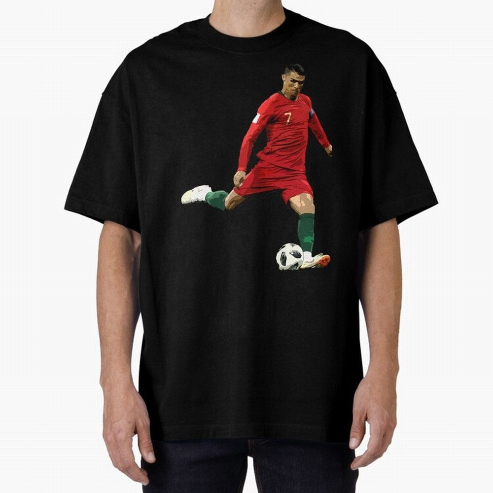 Cristiano Ronaldo Oversized T-Shirt Celebrate the Magic of the FIFA World Cup 2026 Journey through Cristiano Ronaldo, Haaland and CR7 Highlights, Germany Pride, Match Day Excitement, Supporter Culture, Golden Goals and Global Football Passion;