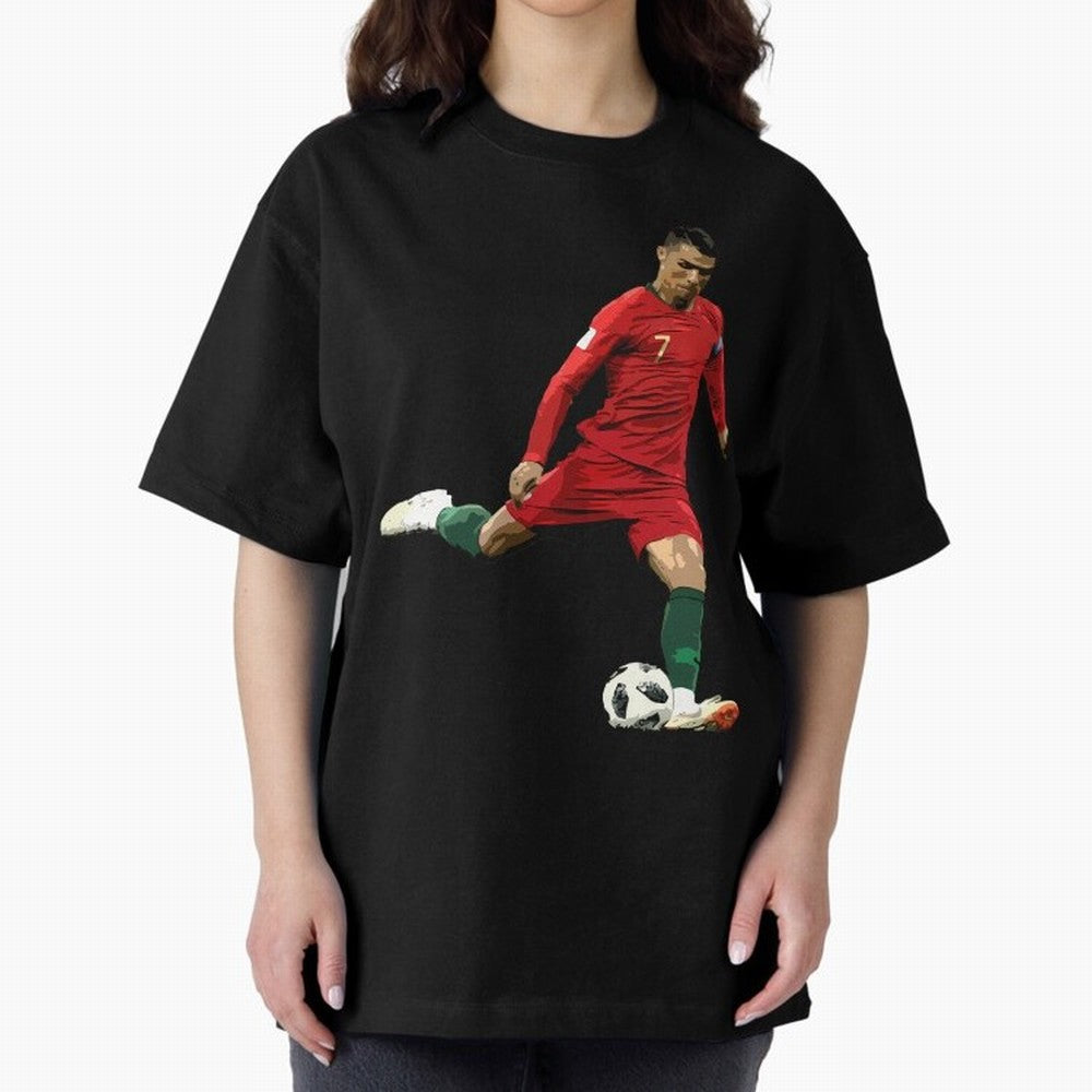Cristiano Ronaldo Oversized T-Shirt Celebrate the Magic of the FIFA World Cup 2026 Journey through Cristiano Ronaldo, Haaland and CR7 Highlights, Germany Pride, Match Day Excitement, Supporter Culture, Golden Goals and Global Football Passion;