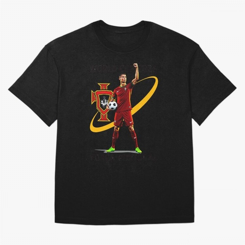 FIFA World Cup 2026 - Portugal Fan Oversized T-Shirt Bring Retro Soccer Energy to FIFA World Cup 2026 Group Stage Spirit, Highlighting Brazil, Messi, Neymar and Mbappe, Tournament Hype, Historic Matchups, Family Viewing Parties and Global Sports