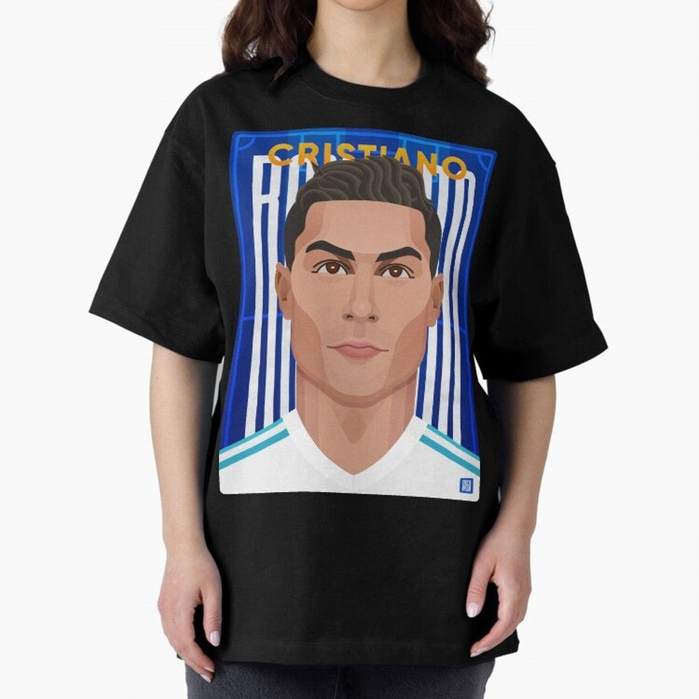 Cristiano Ronaldo (RM) | The Commander Oversized T-Shirt Keep the Match Day Mood of FIFA World Cup 2026 Group Stage Spirit, Made for Argentina and Brazil, Messi, Football Festival Excitement, Trophy Ambitions, Country Rivalries and Star Player