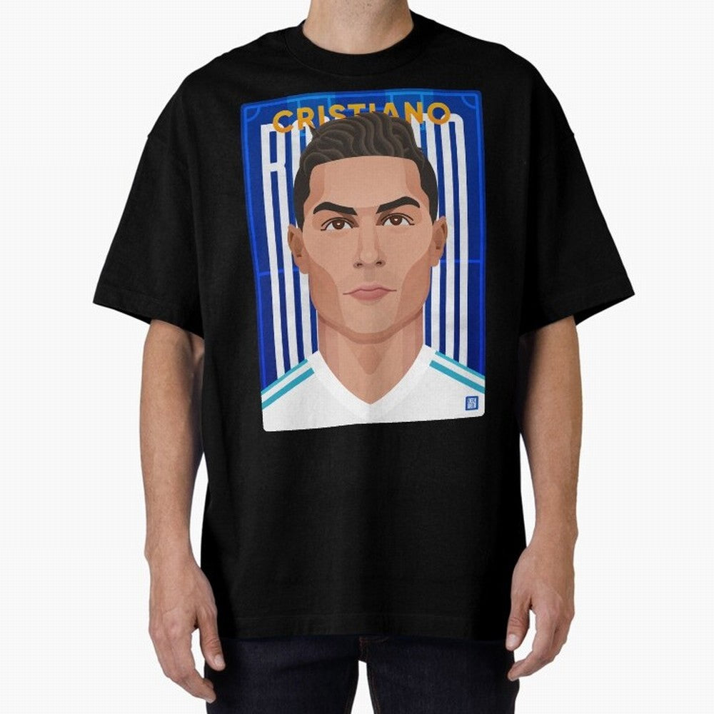 Cristiano Ronaldo (RM) | The Commander Oversized T-Shirt Keep the Match Day Mood of FIFA World Cup 2026 Group Stage Spirit, Made for Argentina and Brazil, Messi, Football Festival Excitement, Trophy Ambitions, Country Rivalries and Star Player