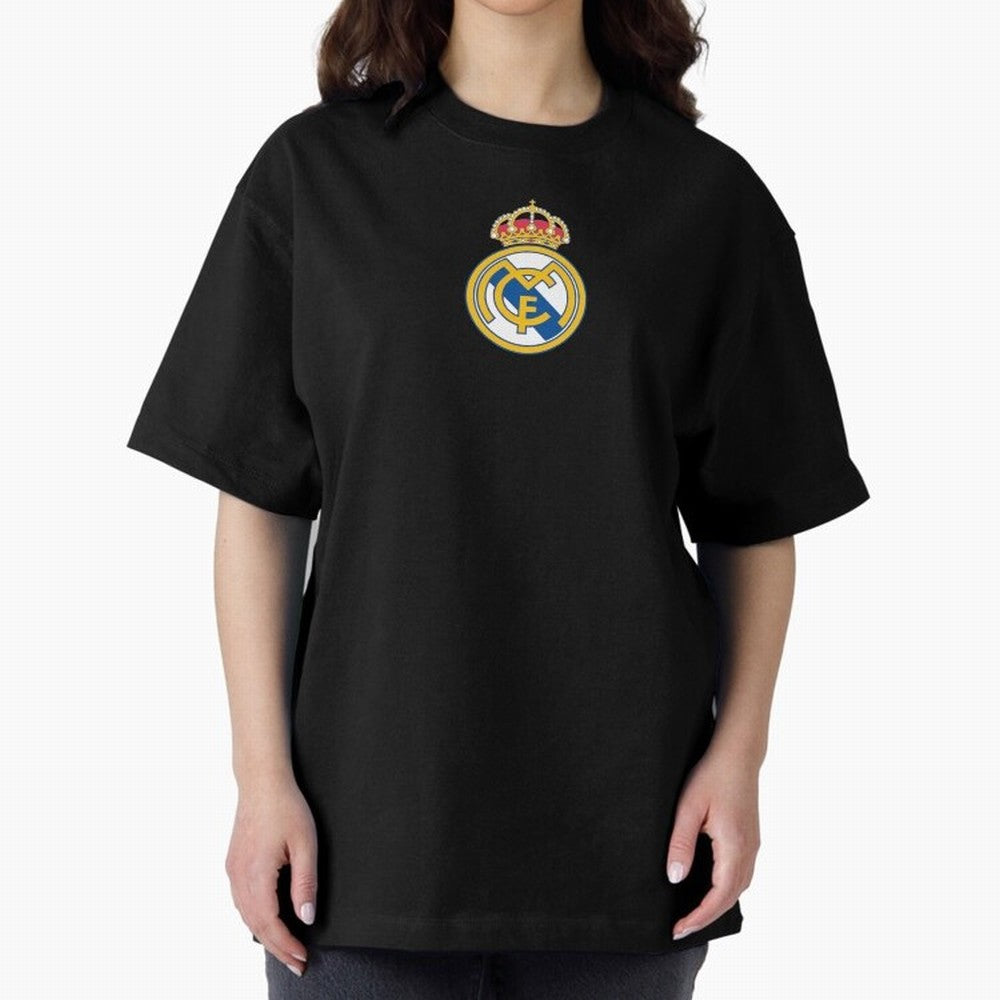 RE-AL-MAD-RID- Logo FC Merchandise Oversized T-Shirt Feel Match Day Hype around FIFA World Cup 2026, Cristiano Ronaldo, Haaland and CR7, England, France and Netherlands, Retro Football Energy, Iconic Rivalries, Trophy Chase Drama and Stadium
