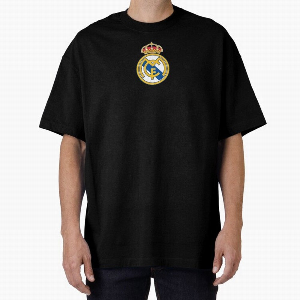 RE-AL-MAD-RID- Logo FC Merchandise Oversized T-Shirt Feel Match Day Hype around FIFA World Cup 2026, Cristiano Ronaldo, Haaland and CR7, England, France and Netherlands, Retro Football Energy, Iconic Rivalries, Trophy Chase Drama and Stadium