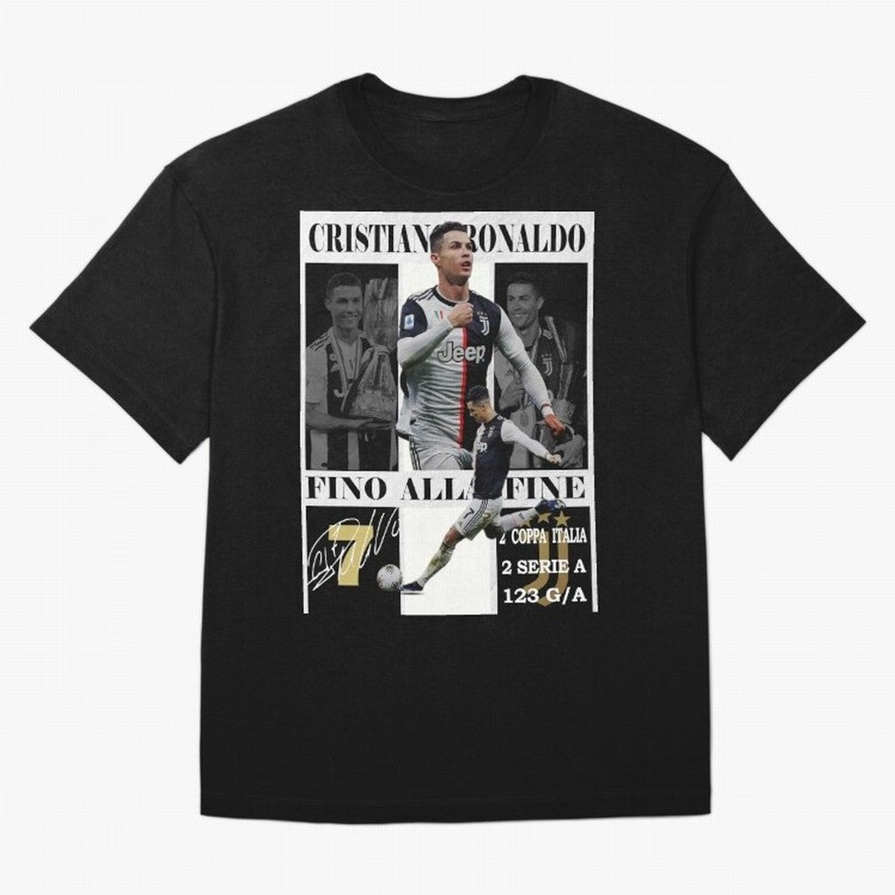 Cristiano Ronaldo Juventus Poster - Iconic CR7 Turin Fan Art Print Oversized T-Shirt Capture Stadium Memories from the FIFA World Cup 2026 Group Stage Journey through Neymar Highlights, Portugal, Spain and Germany Pride, Soccer Culture, Superstar