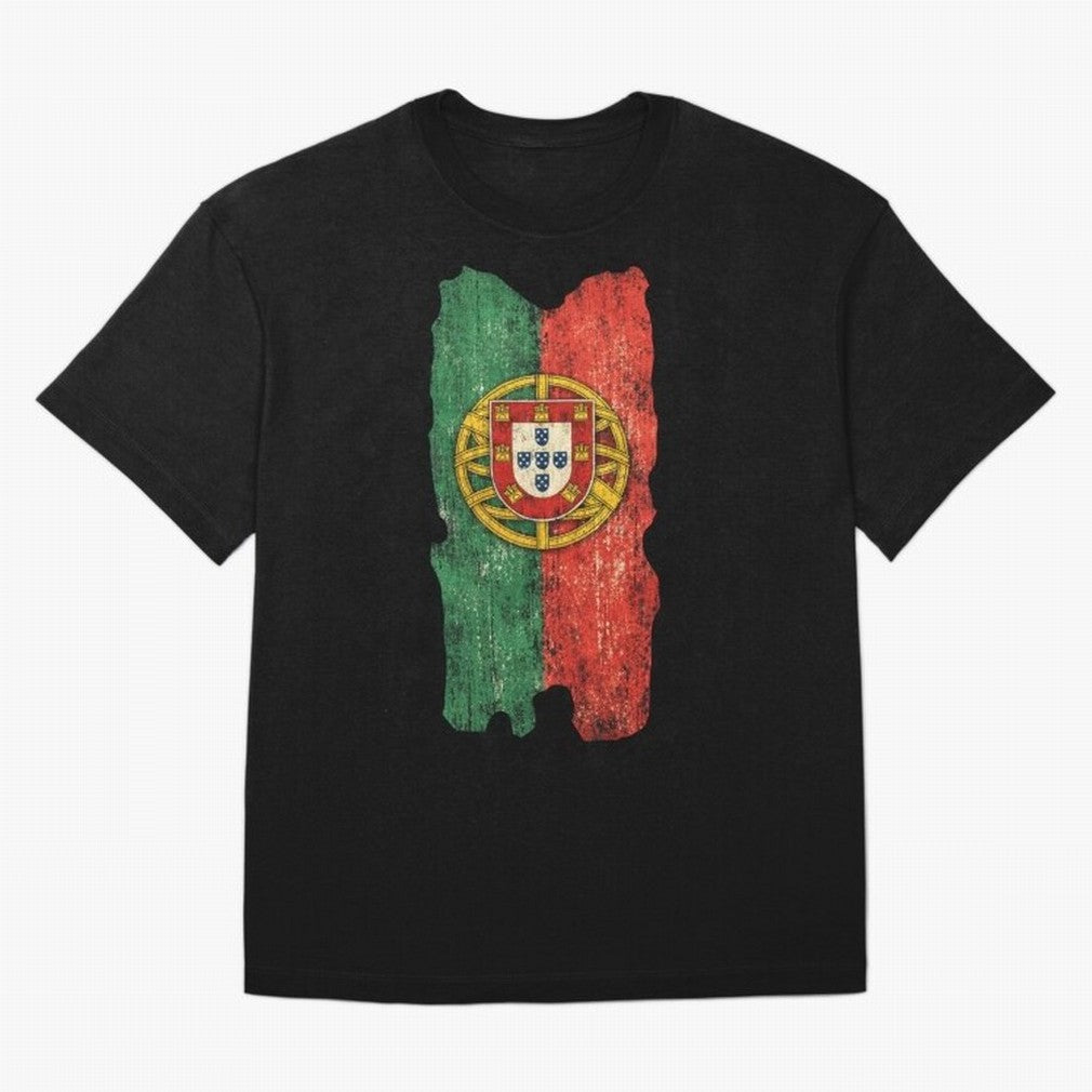 Vintage Portugal Flag Soccer Fan Design Oversized T-Shirt Carry the Dream of FIFA World Cup 2026 USA Canada Mexico for Fans of Cristiano Ronaldo, Haaland and CR7 and Argentina and Brazil, Bringing Retro Football Energy, Iconic Rivalries, Trophy