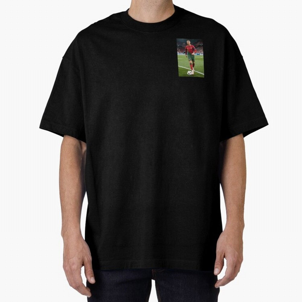 CR7 Oversized T-Shirt Turn Up for FIFA World Cup 2026 Group Stage Highlighting Messi and Cristiano Ronaldo, Brazil Energy, Sports Nostalgia, International Competition, Famous Players and Unforgettable Victories; Perfect for Fans, Collectors, Family