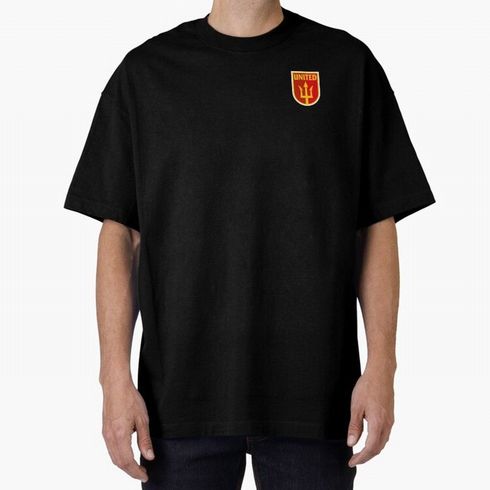 Manchester United Classic Shield Oversized T-Shirt Join FIFA World Cup 2026 Group Stage Highlighting Messi, Portugal, Spain and Germany Energy, Fan Favorite Moments, National Team Passion, Big Match Drama and Soccer History; Perfect for Supporters