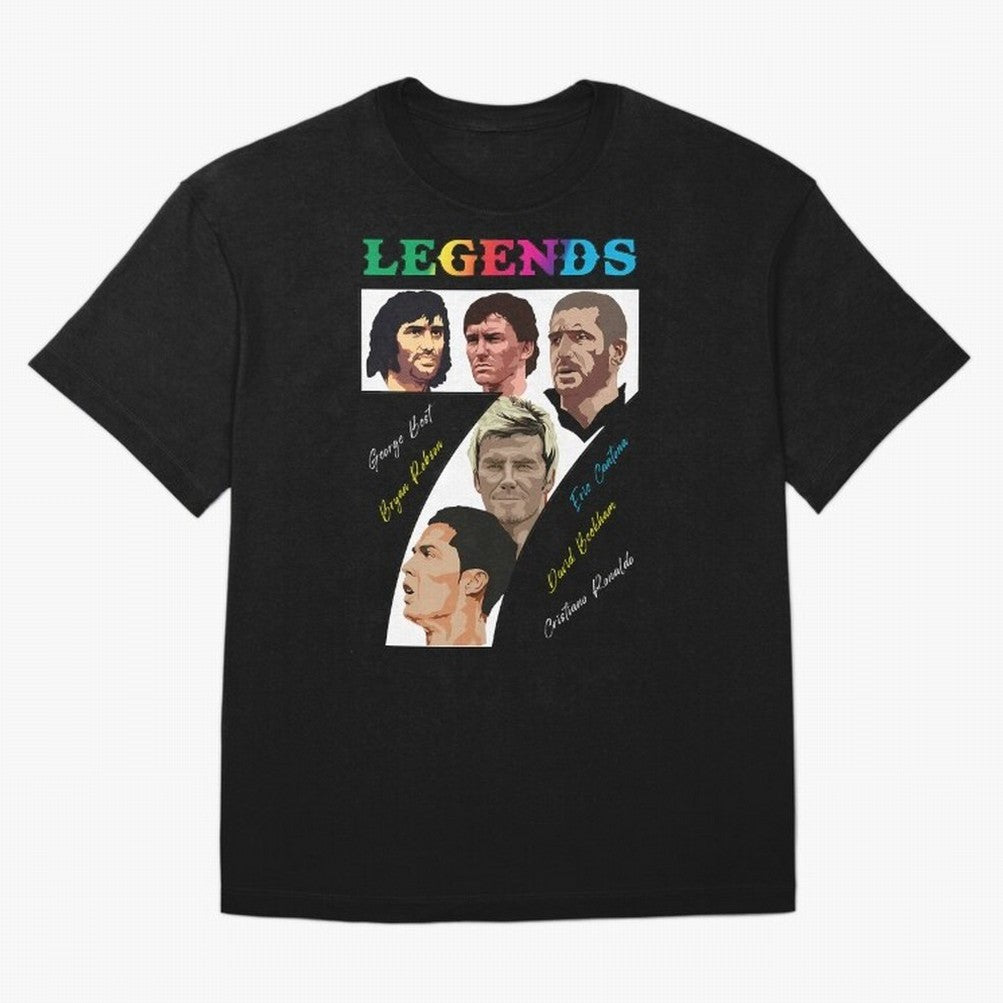 LEGENDS OF FOOTBALL Oversized T-Shirt Experience the Global Stage of FIFA World Cup 2026 Group Stage Centered on Mbappe and Neymar, England Energy, Supporter Pride, Iconic Celebrations, Legendary Names and Global Match Day Energy; Ideal for