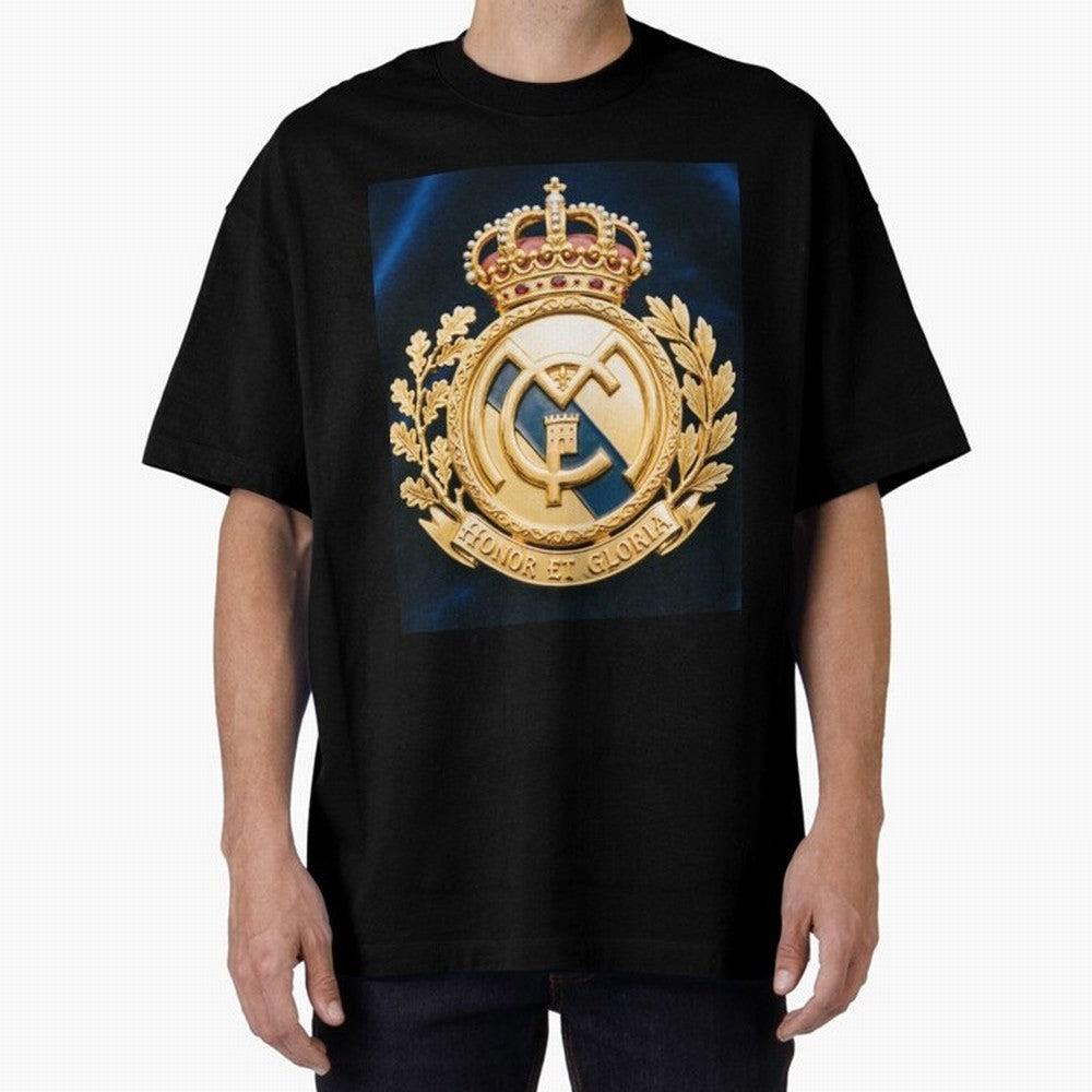 Madrid Honor y Gloria Oversized T-Shirt Join the Countdown to FIFA World Cup 2026 USA Canada Mexico for Fans of CR7 and Messi and Spain and Netherlands, Bringing Tournament Hype, Historic Matchups, Family Viewing Parties and Global Sports Pride;