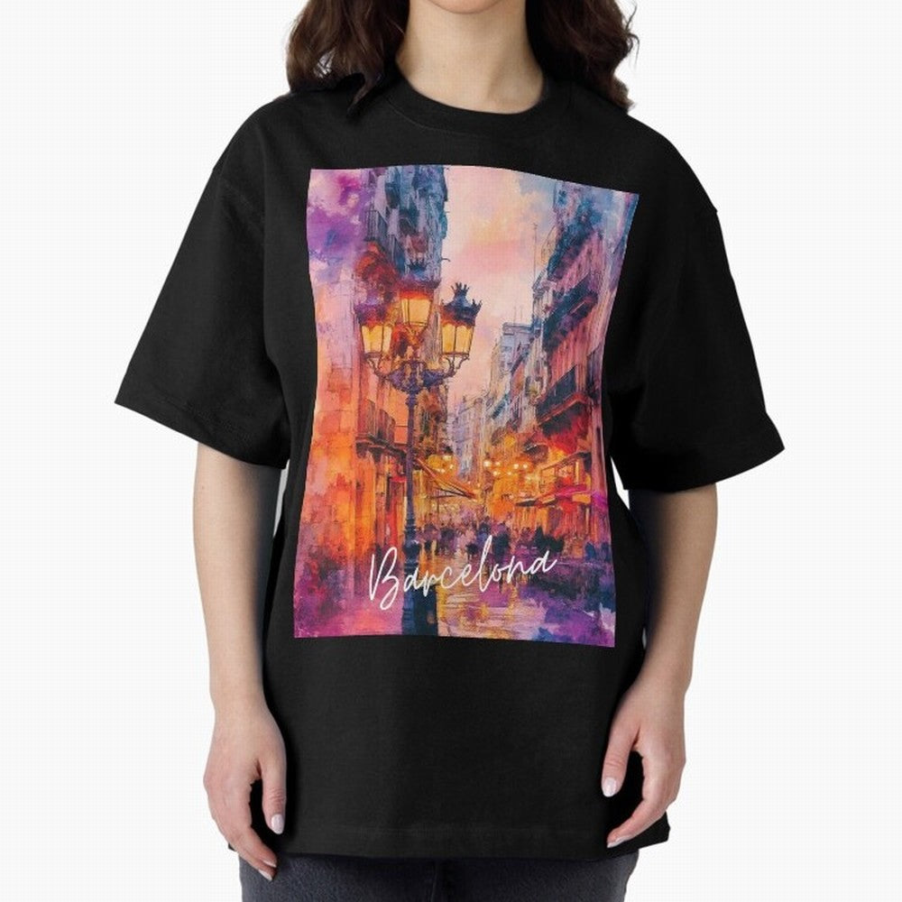 Barcelona Oversized T-Shirt Celebrate Football Dreams Across FIFA World Cup 2026 for Fans of Mbappe and Neymar and Argentina, France and Brazil, Bringing Fan Favorite Moments, National Team Passion, Big Match Drama and Soccer History; Ideal for