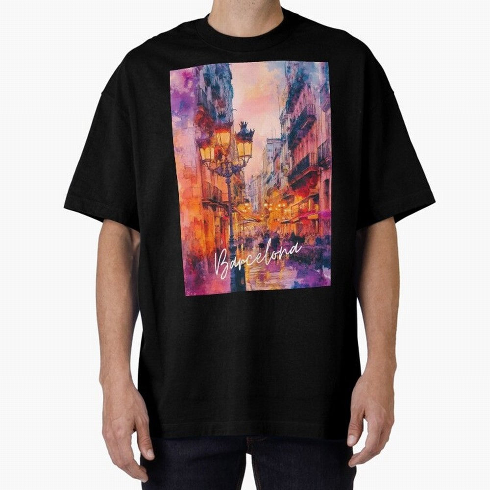 Barcelona Oversized T-Shirt Celebrate Football Dreams Across FIFA World Cup 2026 for Fans of Mbappe and Neymar and Argentina, France and Brazil, Bringing Fan Favorite Moments, National Team Passion, Big Match Drama and Soccer History; Ideal for