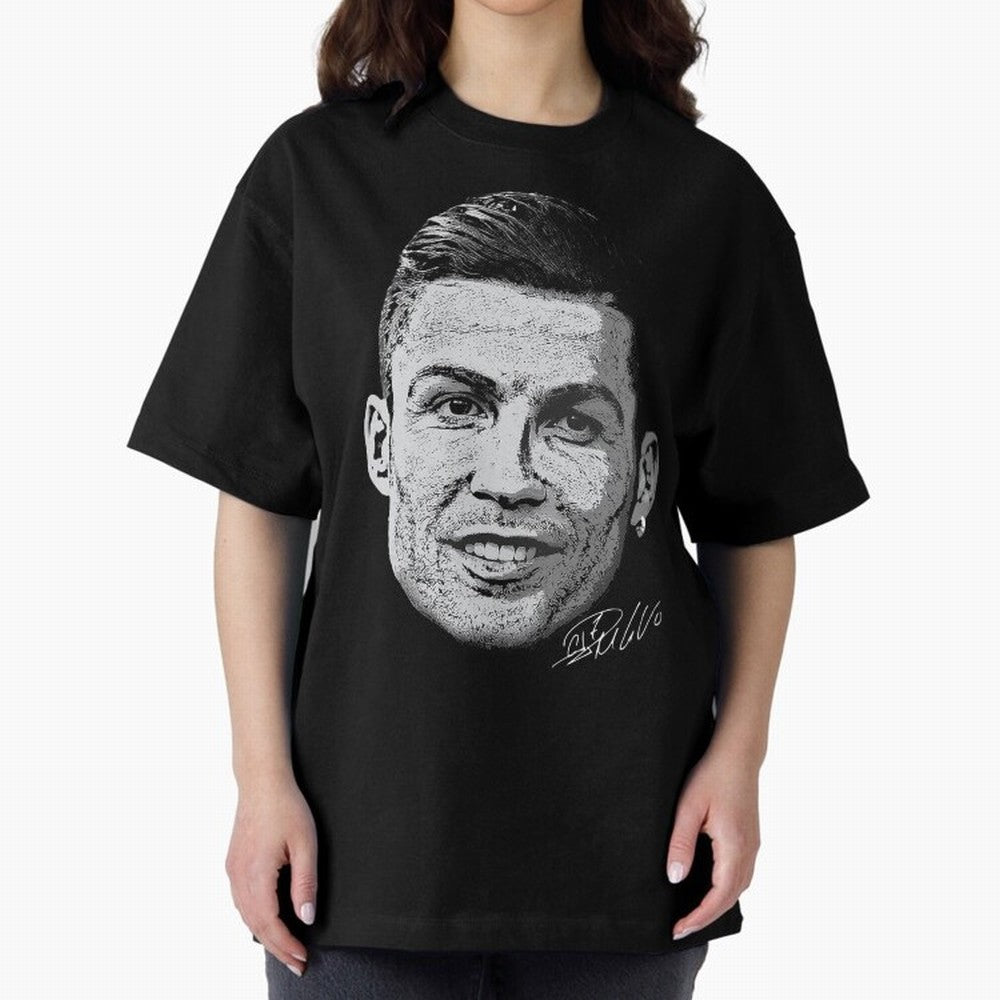 Cristiano Ronaldo Signed Oversized T-Shirt Celebrate the Magic of FIFA World Cup 2026 USA Canada Mexico Connected to Neymar, Haaland and Cristiano Ronaldo, Portugal, Spain and Germany Energy, Football History, Final Match Energy, Crowd Noise and