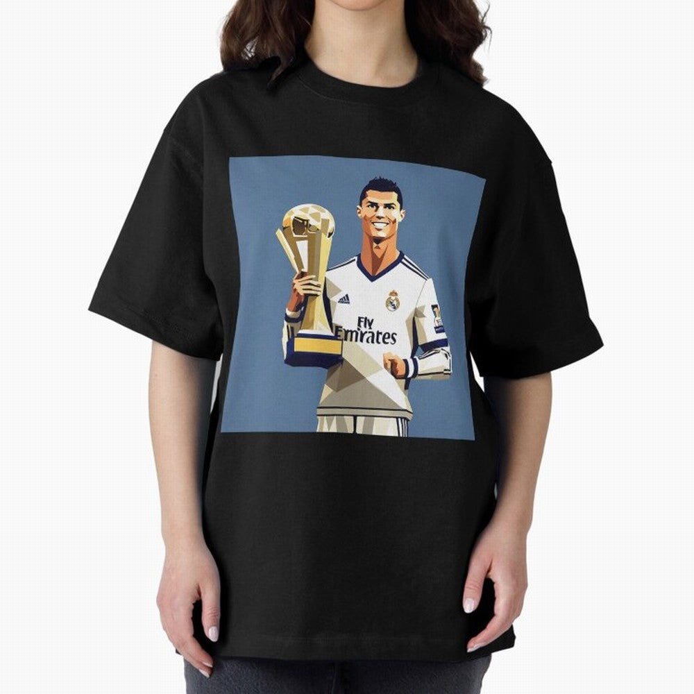 Cristiano Ronaldo Cr7 The Best Artwork Futbol Soccer Oversized T-Shirt Celebrate Fan Favorites in Match Day Hype around FIFA World Cup 2026 Group Stage, Mbappe and Neymar, Spain and Netherlands, Fan Favorite Moments, National Team Passion, Big