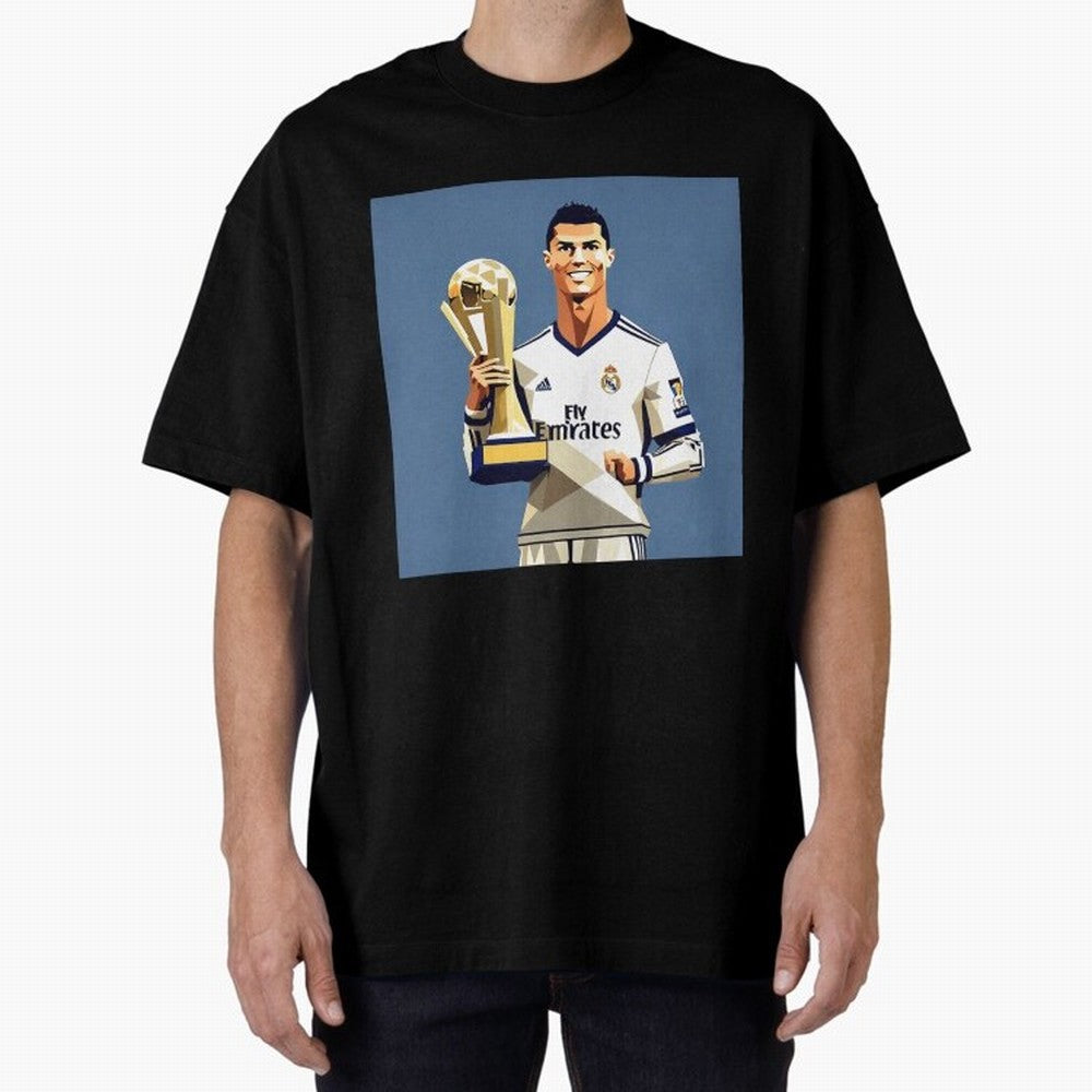 Cristiano Ronaldo Cr7 The Best Artwork Futbol Soccer Oversized T-Shirt Celebrate Fan Favorites in Match Day Hype around FIFA World Cup 2026 Group Stage, Mbappe and Neymar, Spain and Netherlands, Fan Favorite Moments, National Team Passion, Big