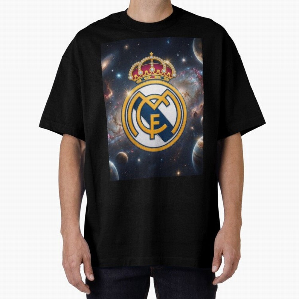 La Galaxia del Real Madrid Oversized T-Shirt Fuel Your Fan Pride for FIFA World Cup 2026 Group Stage for Fans of Haaland and Brazil, Bringing Global Supporter Spirit, Legendary Goals, National Colors and Tournament Celebration; Created for Match