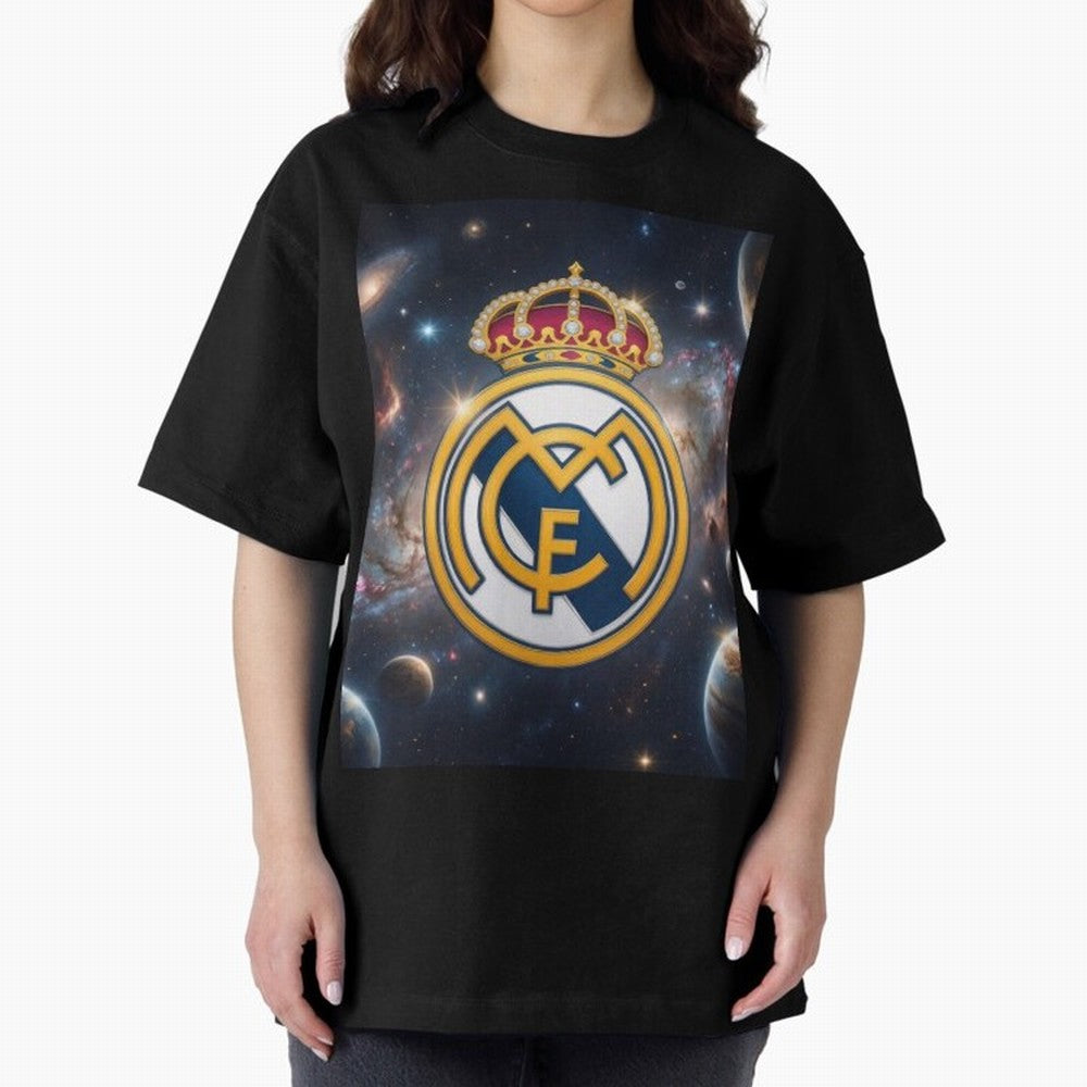 La Galaxia del Real Madrid Oversized T-Shirt Fuel Your Fan Pride for FIFA World Cup 2026 Group Stage for Fans of Haaland and Brazil, Bringing Global Supporter Spirit, Legendary Goals, National Colors and Tournament Celebration; Created for Match
