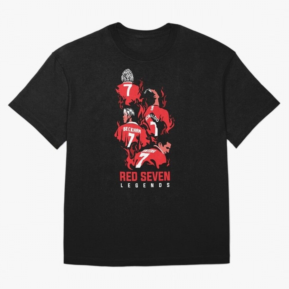 The Red Seven - Man Utd Oversized T-Shirt Celebrate Unforgettable Nights in FIFA World Cup 2026 Group Stage Spirit, Highlighting England and Germany, Mbappe and Neymar, Retro Football Energy, Iconic Rivalries, Trophy Chase Drama and Stadium