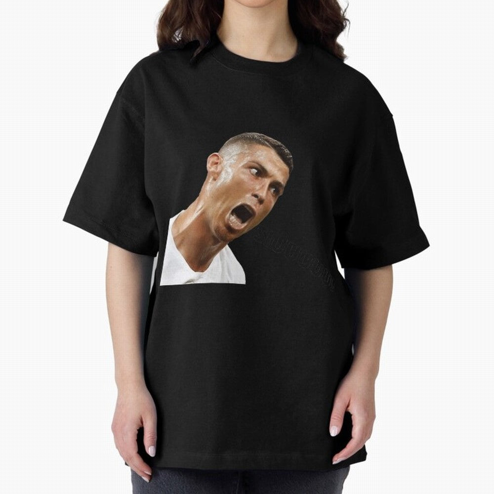 Cristiano Ronaldo Siuuu Oversized T-Shirt Stand Out with Spirit from Global Football Passion for FIFA World Cup 2026 USA Canada Mexico, Celebrating Mbappe, Netherlands, Tournament Hype, Historic Matchups, Family Viewing Parties and Global Sports