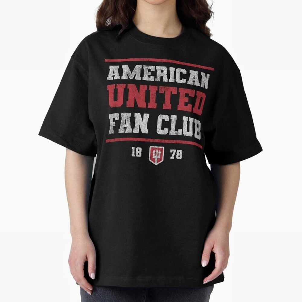 American United Fan Club Oversized T-Shirt Join Supporters Worldwide for FIFA World Cup 2026 for Fans of Messi, Neymar and Mbappe and Argentina, France and Brazil, Bringing Champion Mindset, Group Stage Buzz, Knockout Tension and Passionate Fan