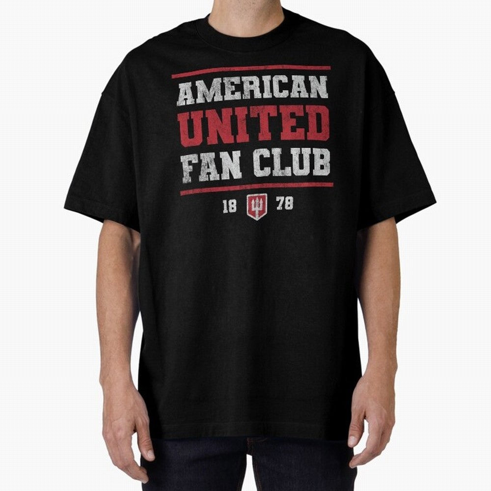 American United Fan Club Oversized T-Shirt Join Supporters Worldwide for FIFA World Cup 2026 for Fans of Messi, Neymar and Mbappe and Argentina, France and Brazil, Bringing Champion Mindset, Group Stage Buzz, Knockout Tension and Passionate Fan