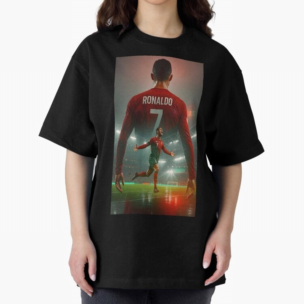 Christiano Ronaldo Oversized T-Shirt Make Your Look Match Match Day Hype around FIFA World Cup 2026, CR7, Argentina, Football History, Final Match Energy, Crowd Noise and Once in a Lifetime Moments; Ideal for Football Dads, Football Moms, Friends,