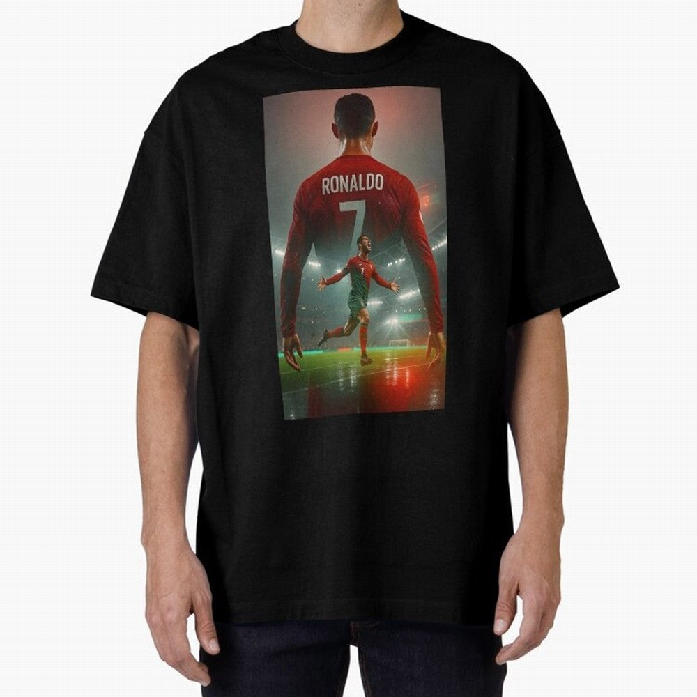 Christiano Ronaldo Oversized T-Shirt Make Your Look Match Match Day Hype around FIFA World Cup 2026, CR7, Argentina, Football History, Final Match Energy, Crowd Noise and Once in a Lifetime Moments; Ideal for Football Dads, Football Moms, Friends,