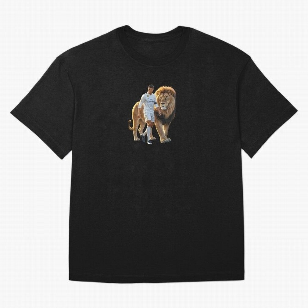 Christiano Ronaldo lion Oversized T-Shirt Cheer for FIFA World Cup 2026 Group Stage for Fans of Haaland and England, France and Netherlands, Bringing Match Day Excitement, Supporter Culture, Golden Goals and Global Football Passion; Great for Watch