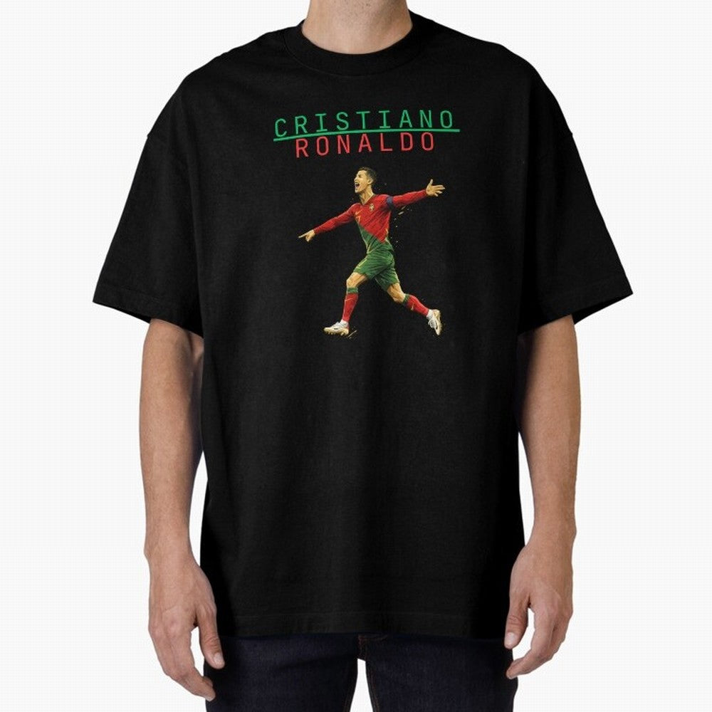 Ronaldo Oversized T-Shirt Celebrate Football Dreams Across FIFA World Cup 2026 with Haaland and Mbappe, Germany Energy, Tournament Hype, Historic Matchups, Family Viewing Parties and Global Sports Pride; Ideal for Fans Who Follow Messi, Cristiano