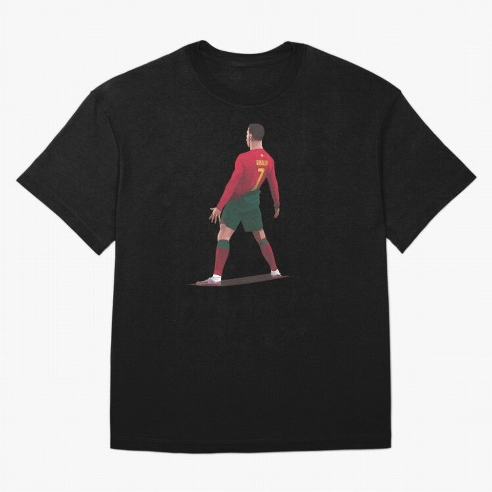 CR7 Celebration Pose Oversized T-Shirt Honor the Beautiful Game during the FIFA World Cup 2026 Group Stage Journey through CR7 Highlights, Portugal, Spain and Germany Pride, Soccer Culture, Superstar Moments, National Team Dreams and Competitive
