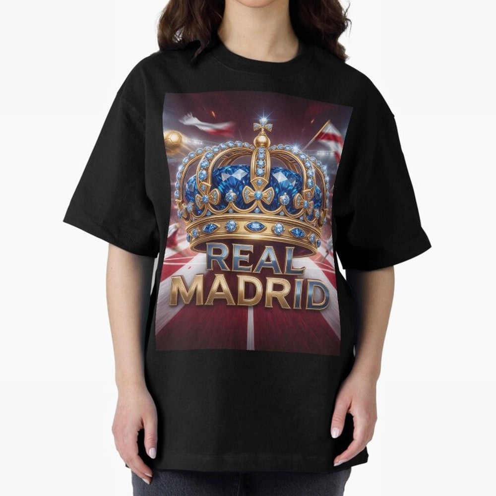 The Diamond of Real Madrid Oversized T-Shirt Cheer for Match Day Hype around FIFA World Cup 2026, Mbappe and Neymar, Brazil, Soccer Culture, Superstar Moments, National Team Dreams and Competitive Fire; Perfect for People Who Love Argentina,