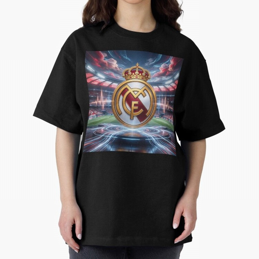 Los Campeones del Bernab¨¦u Oversized T-Shirt Represent the Passion of Global Football Passion for FIFA World Cup 2026 USA Canada Mexico, Built around Mbappe and Neymar, England and Germany, Sports Nostalgia, International Competition, Famous