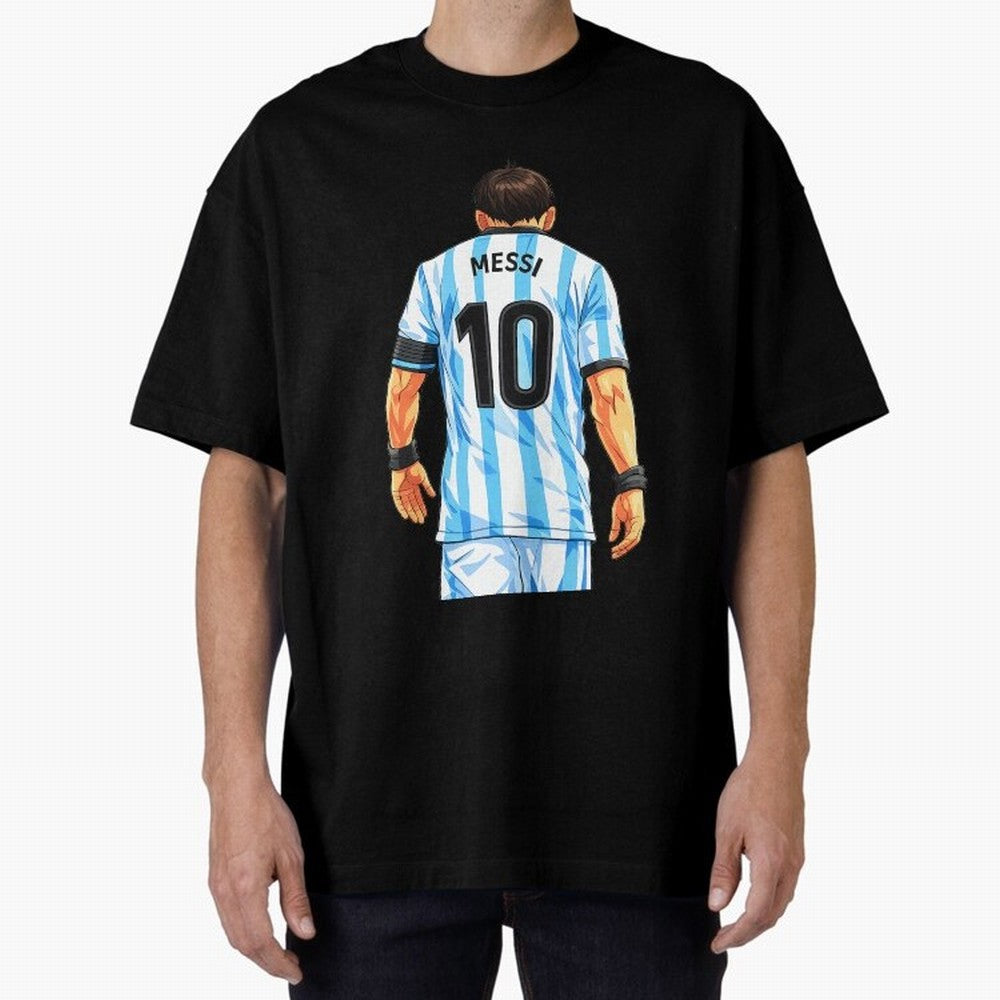 Messi Argentina 10 Oversized T-Shirt Bring International Match Energy to FIFA World Cup 2026 for Fans of Messi, CR7 and Mbappe and Spain, Bringing Stadium Memories, Football Loyalty, International Chants and Championship Tradition; Ideal for Fans