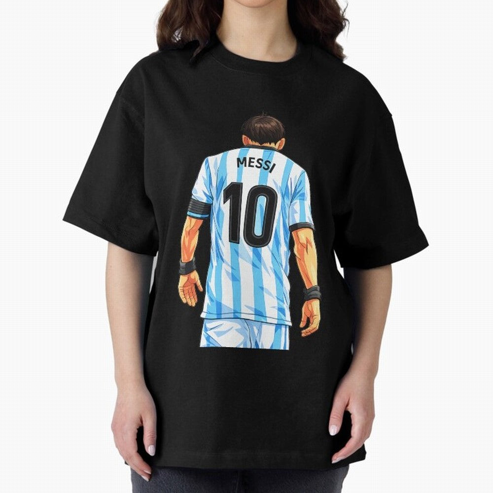 Messi Argentina 10 Oversized T-Shirt Bring International Match Energy to FIFA World Cup 2026 for Fans of Messi, CR7 and Mbappe and Spain, Bringing Stadium Memories, Football Loyalty, International Chants and Championship Tradition; Ideal for Fans