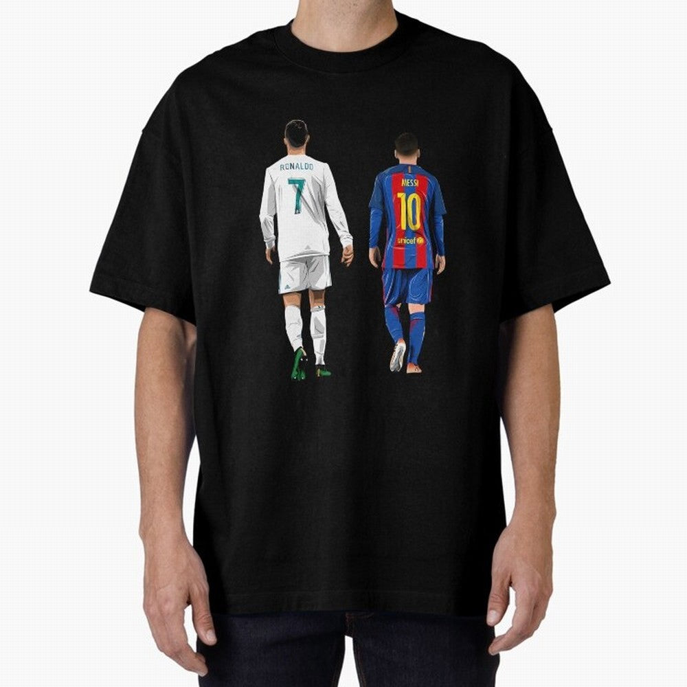 Cristiano Ronaldo And Messi Oversized T-Shirt Join the Global Buzz around FIFA World Cup 2026 USA Canada Mexico Spirit, Celebrating France and Portugal, Cristiano Ronaldo, Game Day Rituals, Football Legends, Country Pride and the Road to the Final;