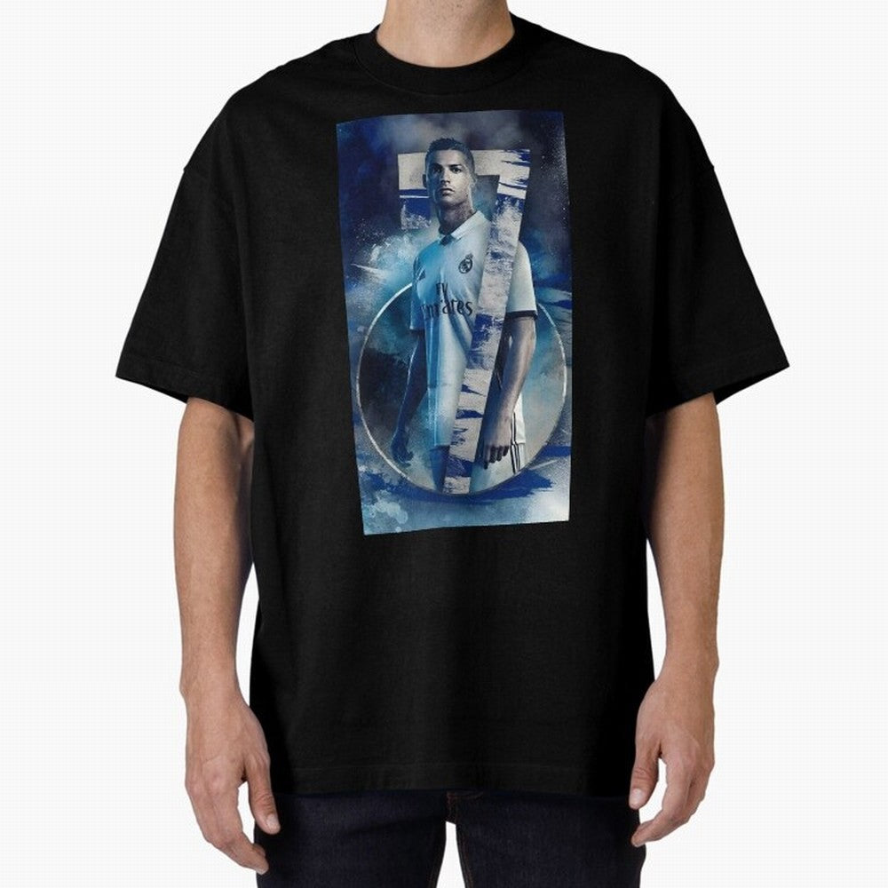 Cr7 art design wallpaper Oversized T-Shirt Make Every Match About Global Football Passion for FIFA World Cup 2026, Featuring Haaland and Mbappe, Netherlands, Match Day Excitement, Supporter Culture, Golden Goals and Global Football Passion; Ideal