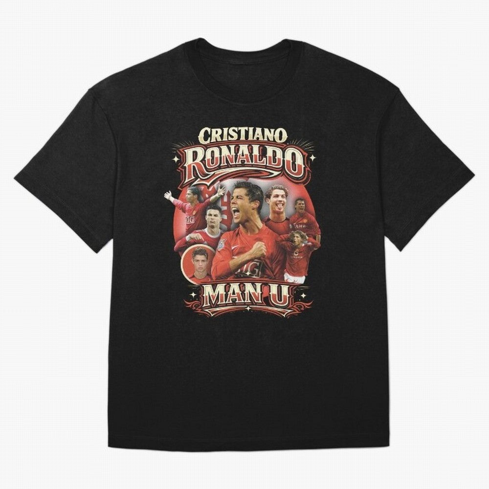 Cristiano Ronaldo Manchester United Oversized T-Shirt Bring Match Day Fire to FIFA World Cup 2026 Spirit, Connected to England, Messi and Cristiano Ronaldo, Game Day Rituals, Football Legends, Country Pride and the Road to the Final; Made for Die
