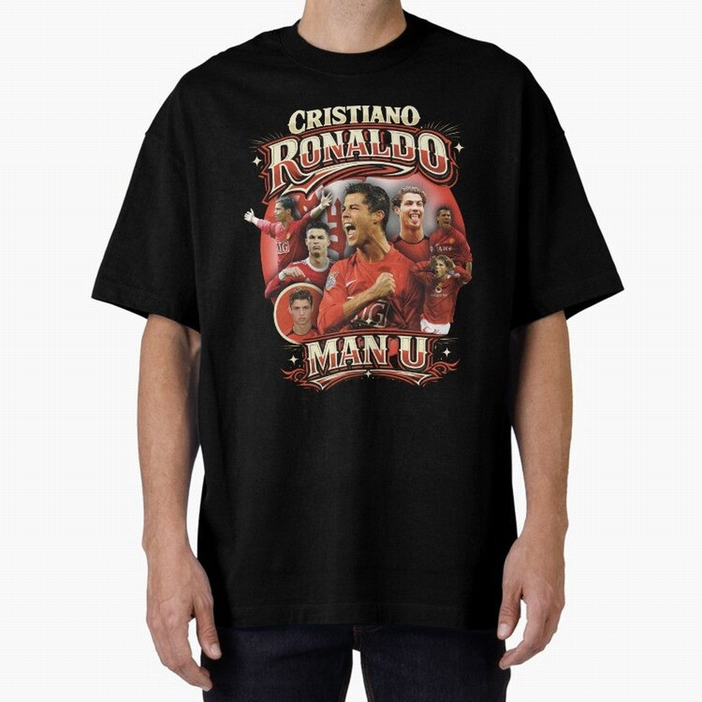 Cristiano Ronaldo Manchester United Oversized T-Shirt Bring Match Day Fire to FIFA World Cup 2026 Spirit, Connected to England, Messi and Cristiano Ronaldo, Game Day Rituals, Football Legends, Country Pride and the Road to the Final; Made for Die