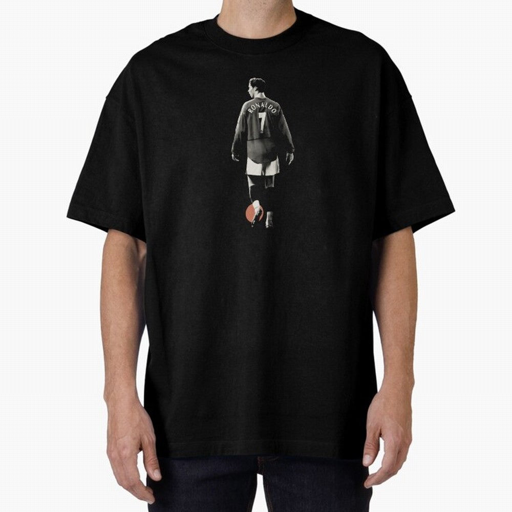 Cristiano Ronaldo Cr7 Minimalist Oversized T-Shirt Follow Global Football Passion for FIFA World Cup 2026 USA Canada Mexico, Driven by Haaland and Mbappe, Spain, Football Festival Excitement, Trophy Ambitions, Country Rivalries and Star Player