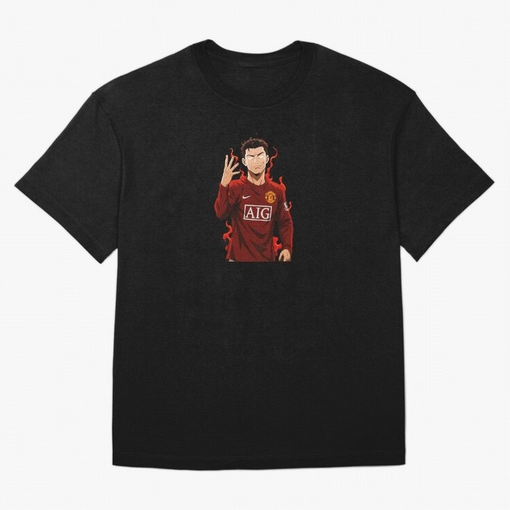 Cristiano Ronaldo Anime Art Blue Lock Inspired Football Legend Oversized T-Shirt Experience Global Football Passion for FIFA World Cup 2026, Capturing Messi, Neymar and Mbappe, England, Soccer Culture, Superstar Moments, National Team Dreams and
