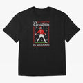 All I Want For Christmas Is Siuu Funny Christmas Festive Knitted Oversized T-Shirt Honor the Football Icons of FIFA World Cup 2026 Group Stage Connected to Neymar, Haaland and Cristiano Ronaldo, Brazil, Portugal and Argentina Energy, Stadium