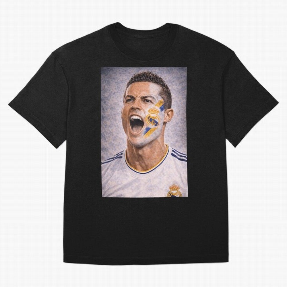 Cristiano Ronaldo ¡ª A Fan Portrait in Motion Oversized T-Shirt Bring Home Global Football Passion for FIFA World Cup 2026, Highlighting Messi and Cristiano Ronaldo, England, France and Netherlands, Championship Spirit, Famous Goals, Roaring Crowds
