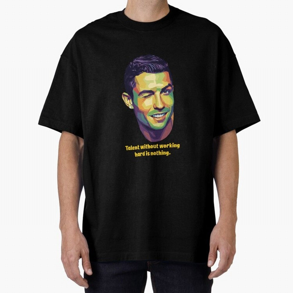 Cristiano Ronaldo Quotes Oversized T-Shirt Celebrate the Road through FIFA World Cup 2026 USA Canada Mexico Made for Neymar, Argentina Energy, Goal Celebration Energy, Supporter Heritage, Football Icons and Worldwide Tournament Joy; Created for